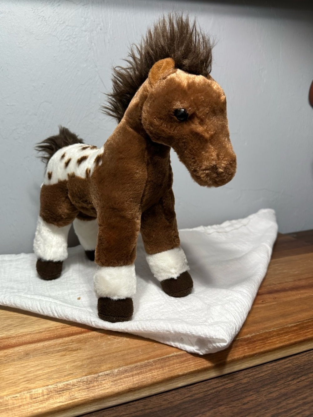 Aurora Brown and White Plush Horse Appaloosa Stuffed Animal